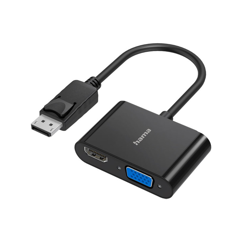 Cable displayport signal adapter HAMA to a receiver with hdmi and D.PORT - HDMI/VGA 2in1 200334 HDMI@4K, VGA или Dual до 1080P Cable displayport signal adapter HAMA to a receiver with hdmi and D.PORT - HDMI/VGA 2in1 200334 HDMI@4K, VGA или Dual до 1080P
