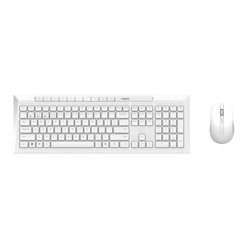 Безжичен Комплект RAPOO 8210M WHITE 13590 Безжичен Комплект RAPOO 8210M WHITE 13590