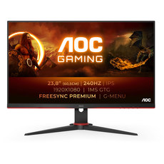 Monitor AOC 24G2ZE/BK 0.275 мм, 178°/178°, IPS, 23.8 ", 60.5 см, 1920x1080, 240.00 Hz, HDMI, DisplayPort, ЧЕРЕН Monitor AOC 24G2ZE/BK 0.275 мм, 178°/178°, IPS, 23.8 ", 60.5 см, 1920x1080, 240.00 Hz, HDMI, DisplayPort, ЧЕРЕН