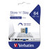 USB ПАМЕТ VERBATIM 64GB STORE'N'STAY NAN USB ПАМЕТ VERBATIM 64GB STORE'N'STAY NAN
