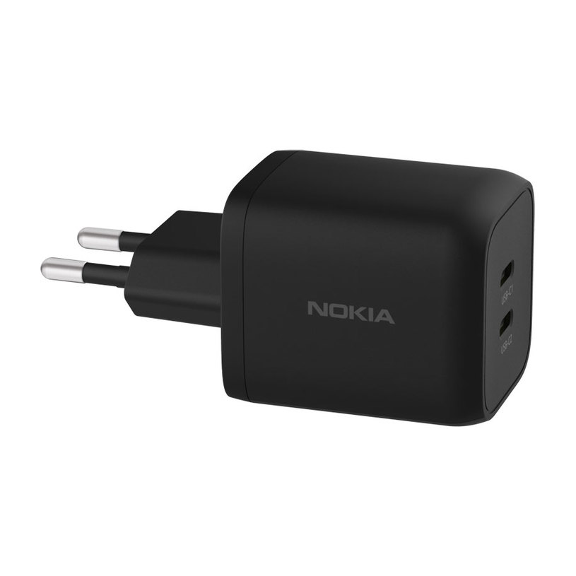 ЗАРЯДНО 220V NOKIA DUAL PORT 65W BLACK