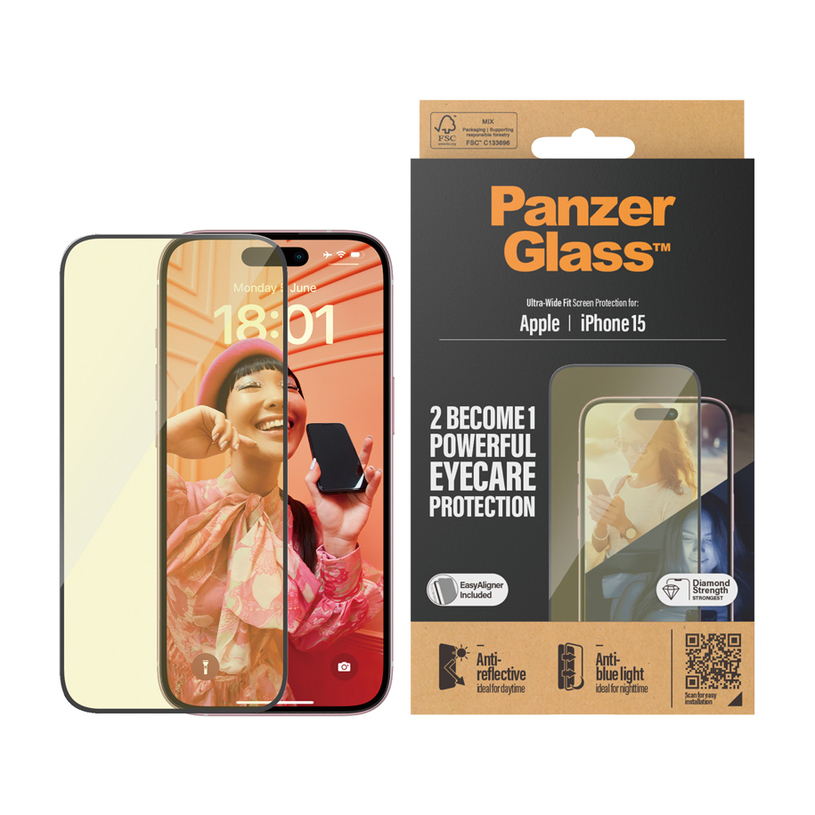СТЪКЛО PG IPHONE 15 ANTI BLUE LIGHT СТЪКЛО PG IPHONE 15 ANTI BLUE LIGHT