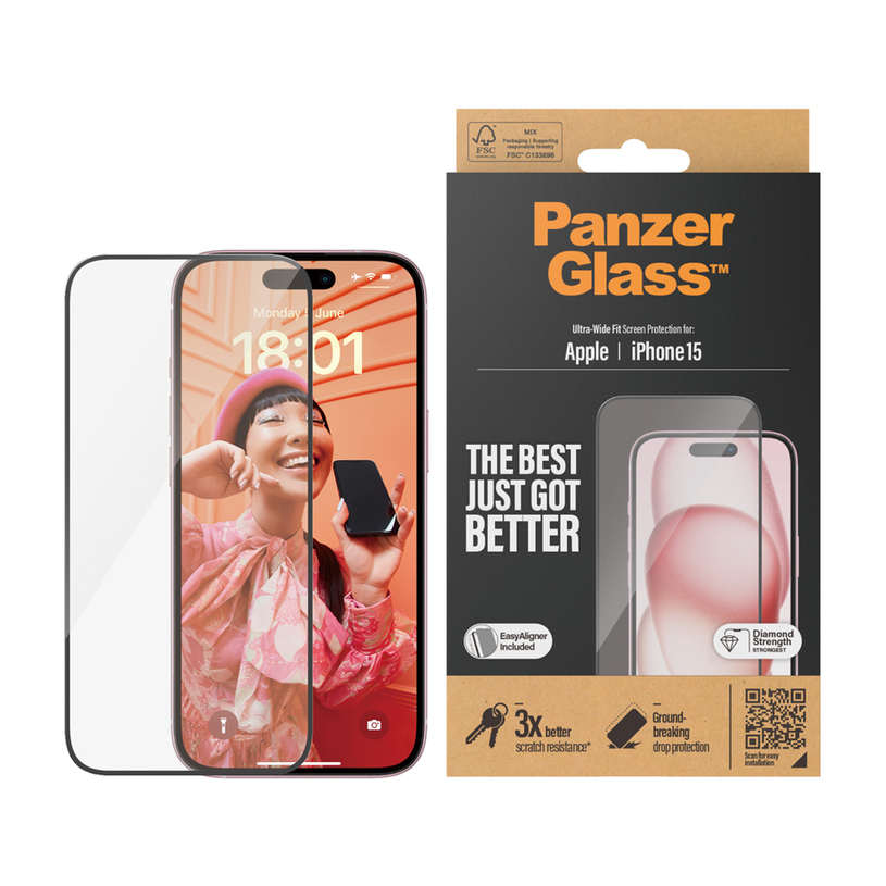 СТЪКЛО PG IPHONE 15 UWF СТЪКЛО PG IPHONE 15 UWF