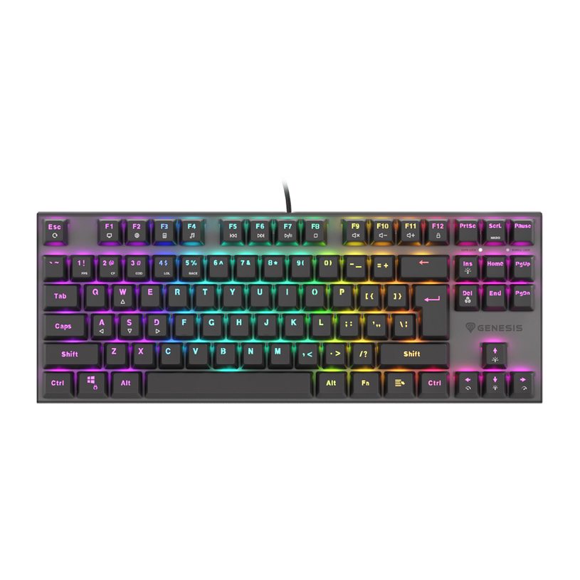 Compact Mechanical Keyboard GENESIS THOR 303 TKL BK RED NKG-1882 with outemu red switches Compact Mechanical Keyboard GENESIS THOR 303 TKL BK RED NKG-1882 with outemu red switches