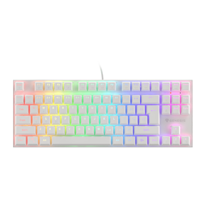 Compact Mechanical Keyboard GENESIS THOR 303 TKL WH BR NKG-1862 with outemu brown switches Compact Mechanical Keyboard GENESIS THOR 303 TKL WH BR NKG-1862 with outemu brown switches