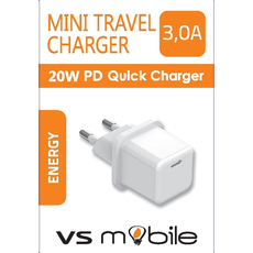 ЗАРЯДНО 220V VSMOBILE 20W PD USB-C WHITE ЗАРЯДНО 220V VSMOBILE 20W PD USB-C WHITE