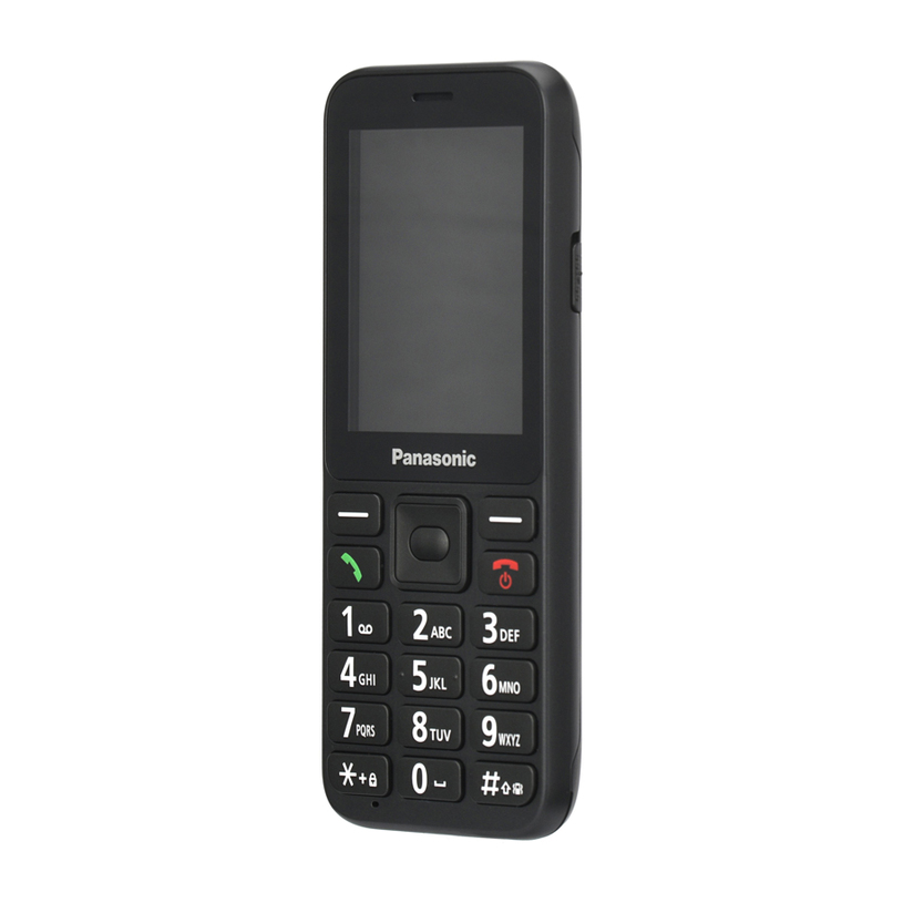 PANASONIC KX-TU250EXB Mobile Phone, 2.40" Display, 1.20 MPx Camera, Black