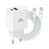 ЗАРЯДНО 220V 20W USB+TYPE-C+КАБЕЛ PS4102 ЗАРЯДНО 220V 20W USB+TYPE-C+КАБЕЛ PS4102