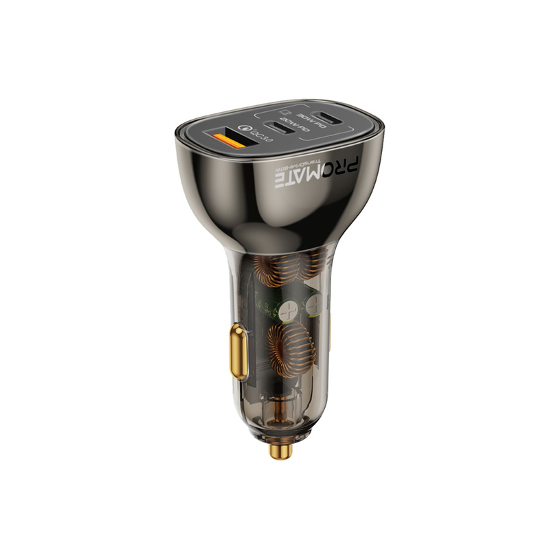 ЗАРЯДНО 12V PROMATE 80W PD DUAL TYPE-C ЗАРЯДНО 12V PROMATE 80W PD DUAL TYPE-C