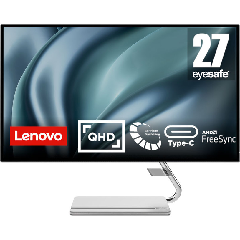 Monitor LENOVO Q27H-10 66A7GAC2EU 0.233 мм, 178°/178°, IPS, 27.0 ", 68.6 см, 2560x1440, 75.00 Hz, 4.00 ms, HDMI, DisplayPort, USB-C, СИВ Monitor LENOVO Q27H-10 66A7GAC2EU 0.233 мм, 178°/178°, IPS, 27.0 ", 68.6 см, 2560x1440, 75.00 Hz, 4.00 ms, HDMI, DisplayPort, USB-C, СИВ