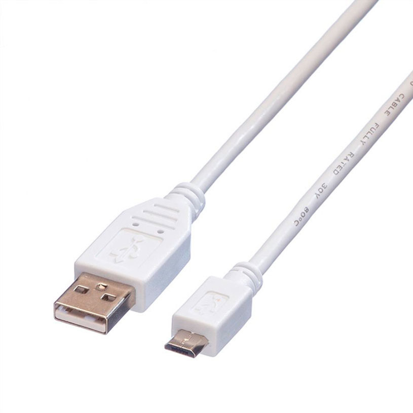 Кабел ROLINE USB 2.0 A-microB M/M 1.8 m Кабел ROLINE USB 2.0 A-microB M/M 1.8 m