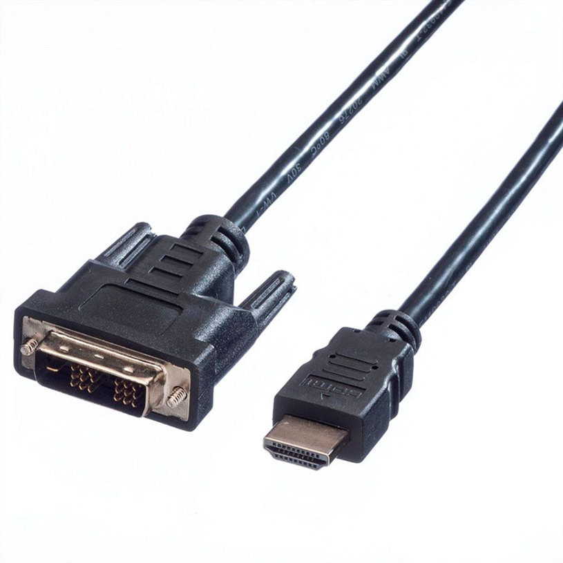 Cable ROLINE Value HDMI-DVI (18+1) M/M 2 m Cable ROLINE Value HDMI-DVI (18+1) M/M 2 m