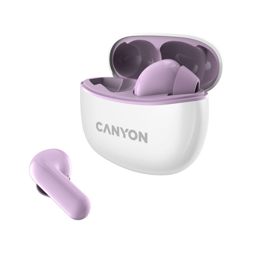 True wireless headphones CANYON CNS-TWS5PU WIRELESS, PURPLE True wireless headphones CANYON CNS-TWS5PU WIRELESS, PURPLE