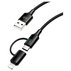 КАБЕЛ XMART 2in1 TYPE-C+LIGHTNING BLACK КАБЕЛ XMART 2in1 TYPE-C+LIGHTNING BLACK