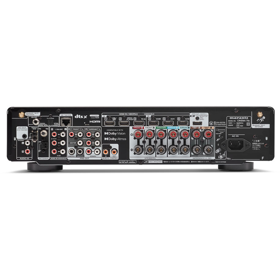 8K video across six HDMI inputs, plus eARC