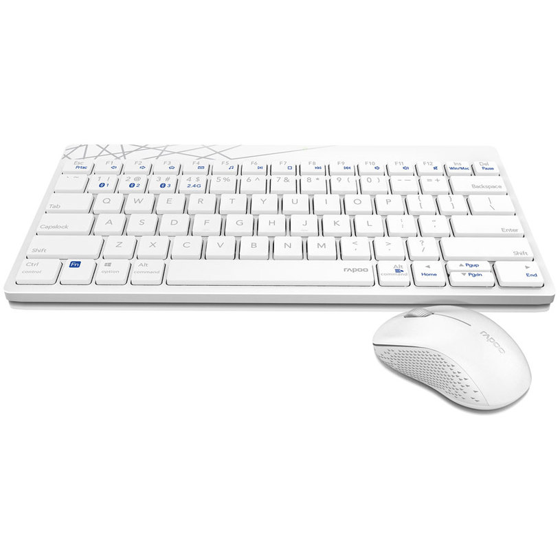 Безжичен Комплект RAPOO 8000M WHITE 18324 Безжичен Комплект RAPOO 8000M WHITE 18324
