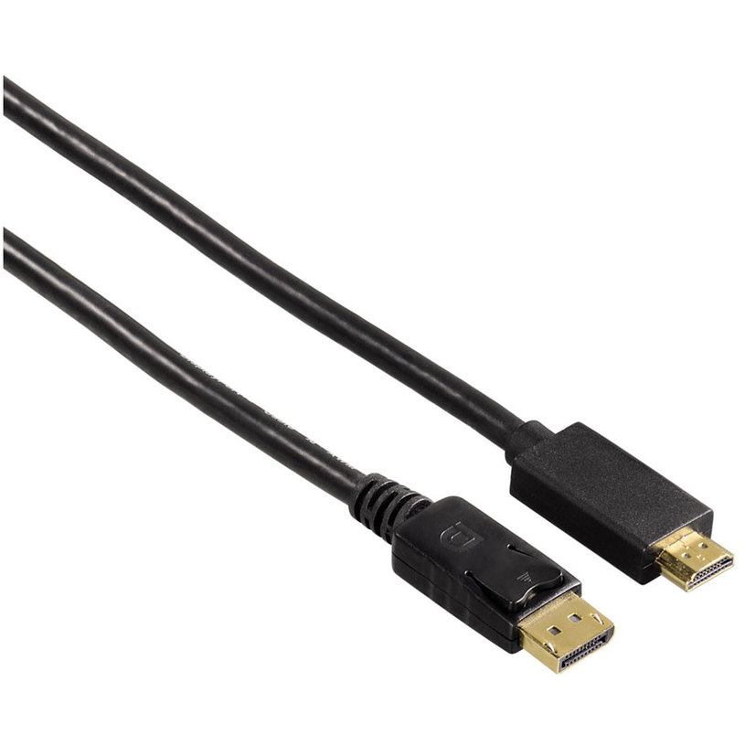 Адаптор Cable от DisplayPort 1.2 към HDMI HAMA с резолюция до 4K DisplayPort->HDMI 1.5 m 200712 работи само в тази посока Адаптор Cable от DisplayPort 1.2 към HDMI HAMA с резолюция до 4K DisplayPort->HDMI 1.5 m 200712 работи само в тази посока