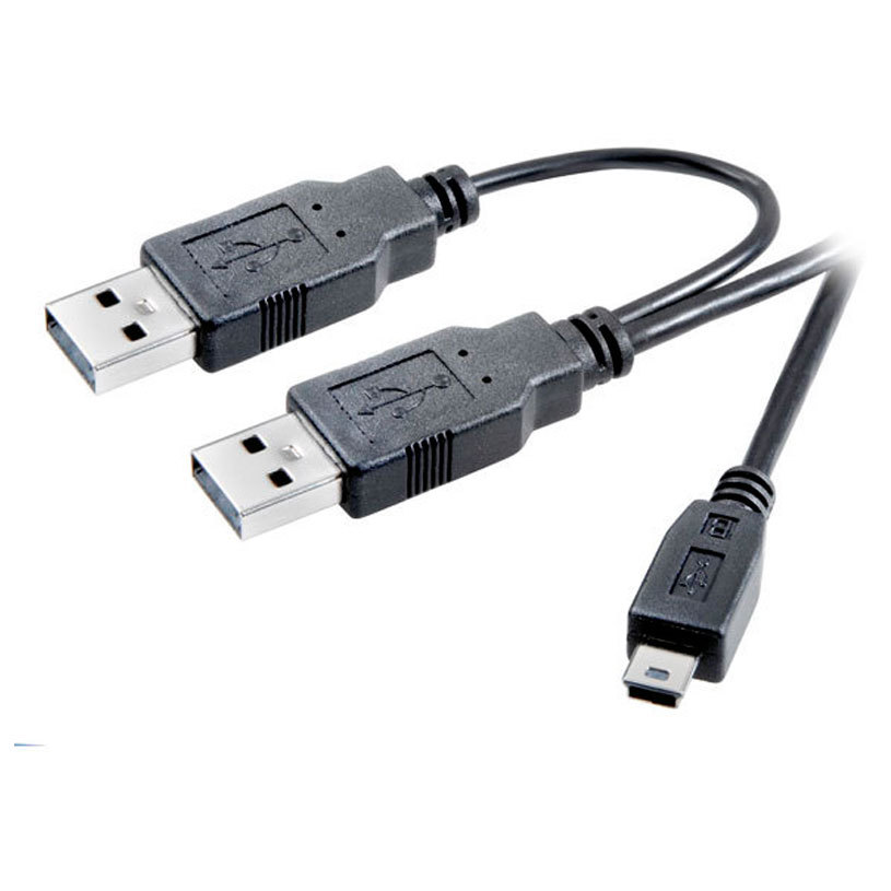 Кабел VIVANCO USB Y 2XA - MINI-B 1 m 45290 Кабел VIVANCO USB Y 2XA - MINI-B 1 m 45290
