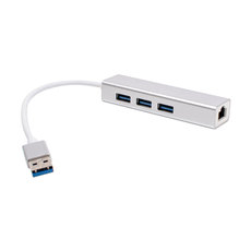 USB HUB DIVA USB-А 3.0 3x USB A 3.0+LAN