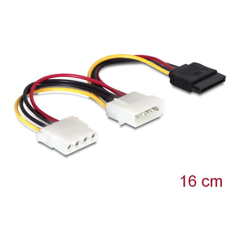 Cable DELOCK 4PIN TO SATA 15PIN/4PIN 60103 Cable DELOCK 4PIN TO SATA 15PIN/4PIN 60103
