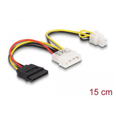 Кабел DELOCK MOLEX 4PIN TO SATA 15PIN-P4/F Кабел DELOCK MOLEX 4PIN TO SATA 15PIN-P4/F