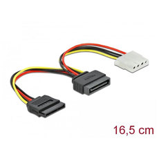 Cable DELOCK SATA 15 PIN/М TO 4PIN-15PIN/F Cable DELOCK SATA 15 PIN/М TO 4PIN-15PIN/F