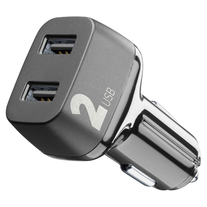 ЗАРЯДНО 12V 2X12W USB BLACK ЗАРЯДНО 12V 2X12W USB BLACK