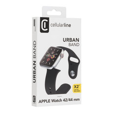 SILICONE STRAP CELLULAR LINE URBAN APPLE WATCH 42/44mm BK SILICONE STRAP CELLULAR LINE URBAN APPLE WATCH 42/44mm BK