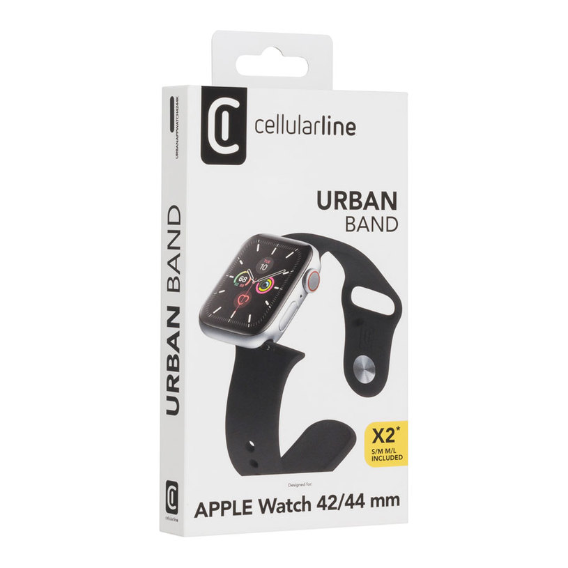 СИЛИКОНОВА КАИШКА CELLULAR LINE URBAN APPLE WATCH 42/44mm BK СИЛИКОНОВА КАИШКА CELLULAR LINE URBAN APPLE WATCH 42/44mm BK