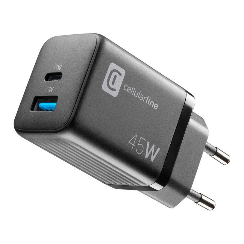 ЗАРЯДНО 220V 45W PD GAN USB+TYPE-C BK^ ЗАРЯДНО 220V 45W PD GAN USB+TYPE-C BK^