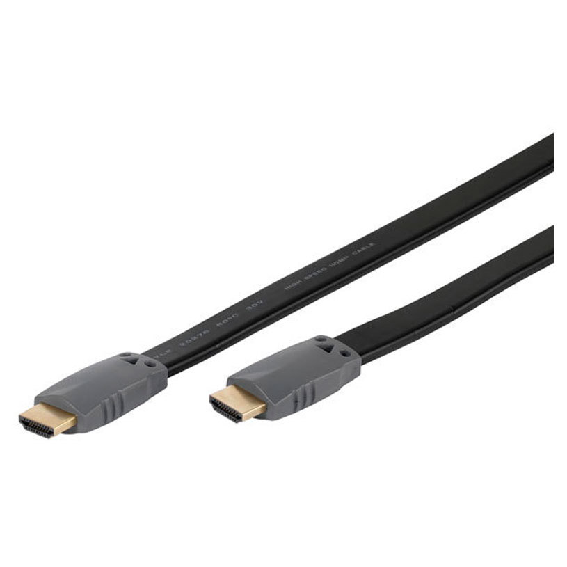 Cable VIVANCO HDMI FLAT 2 m GOLD 45424 Cable VIVANCO HDMI FLAT 2 m GOLD 45424