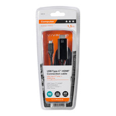 Adapter Cable from usb-c to hdmi VIVANCO DP or Thunderbolt compatibl USB-C to HDMI 1.5 m 45512 works only in this directio Adapter Cable from usb-c to hdmi VIVANCO DP or Thunderbolt compatibl USB-C to HDMI 1.5 m 45512 works only in this directio