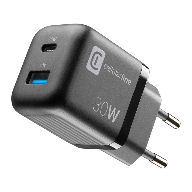 ЗАРЯДНО 220V 30W PD GAN USB+TYPE-C BK^ ЗАРЯДНО 220V 30W PD GAN USB+TYPE-C BK^