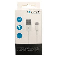 КАБЕЛ FOREVER USB-A ЗА IPHONE 5/6 WHITE КАБЕЛ FOREVER USB-A ЗА IPHONE 5/6 WHITE