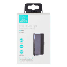 USB HUB USAMS SJ492 C->USB A/C +HDMI USB HUB USAMS SJ492 C->USB A/C +HDMI