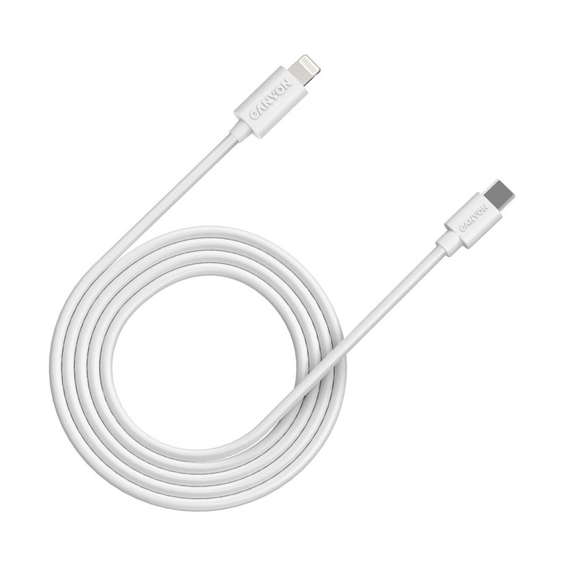КАБЕЛ CANYON TYPE-C LIGHTNING CNE-CFI12W КАБЕЛ CANYON TYPE-C LIGHTNING CNE-CFI12W