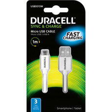 КАБЕЛ DURACELL MICRO USB 1M WH USB5013W КАБЕЛ DURACELL MICRO USB 1M WH USB5013W