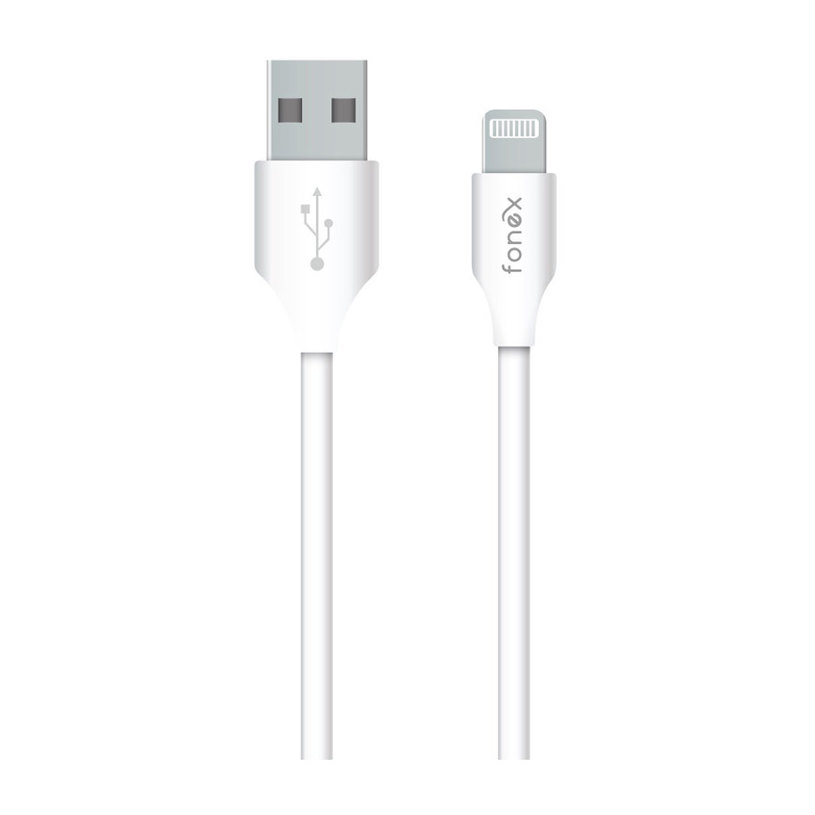 КАБЕЛ FONEX USB-A LIGHTNING 10W 1.5m WH КАБЕЛ FONEX USB-A LIGHTNING 10W 1.5m WH