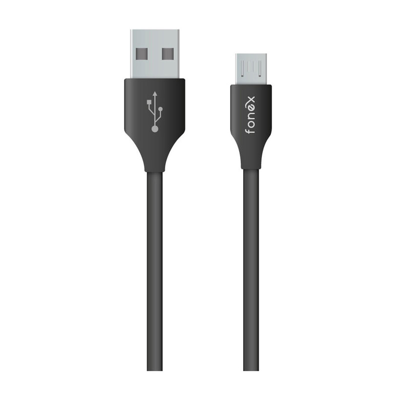 КАБЕЛ FONEX MICRO USB 12W 1.5m BLACK КАБЕЛ FONEX MICRO USB 12W 1.5m BLACK