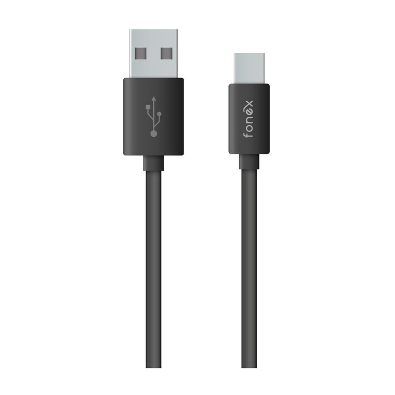 КАБЕЛ FONEX USB-A TYPE-C 25W 1.5m BLACK КАБЕЛ FONEX USB-A TYPE-C 25W 1.5m BLACK