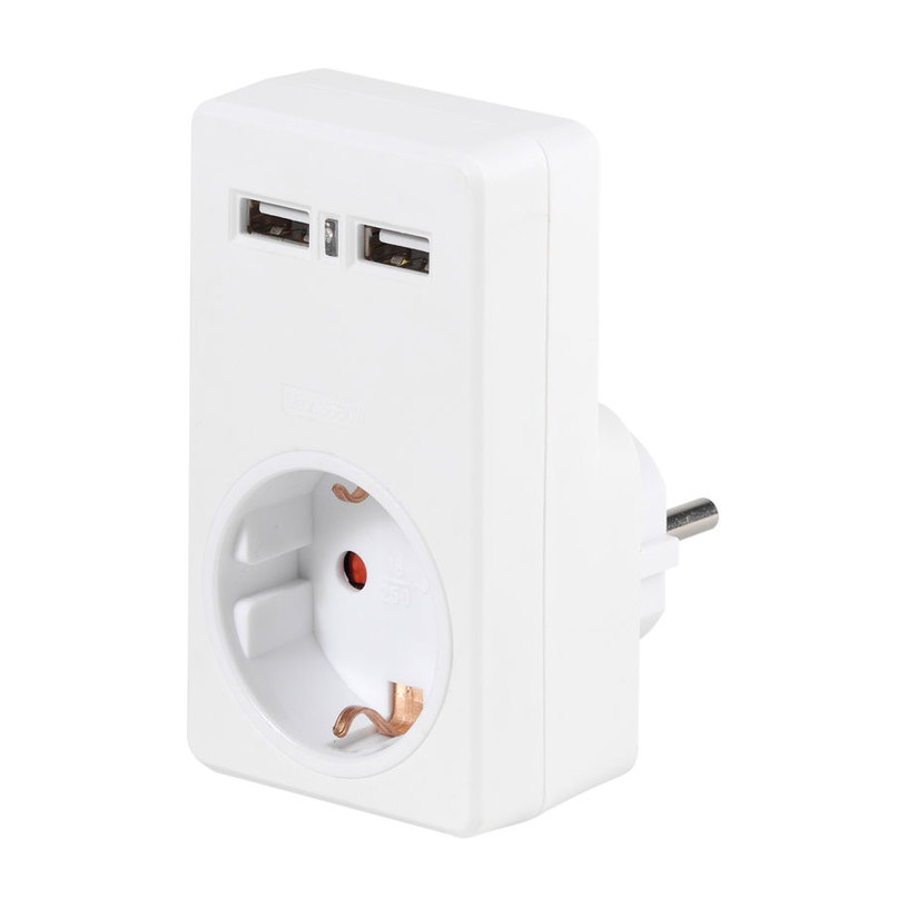 Разклонител VIVANCO 34422 1 ГНЕЗДО / 2 USB-A Разклонител VIVANCO 34422 1 ГНЕЗДО / 2 USB-A