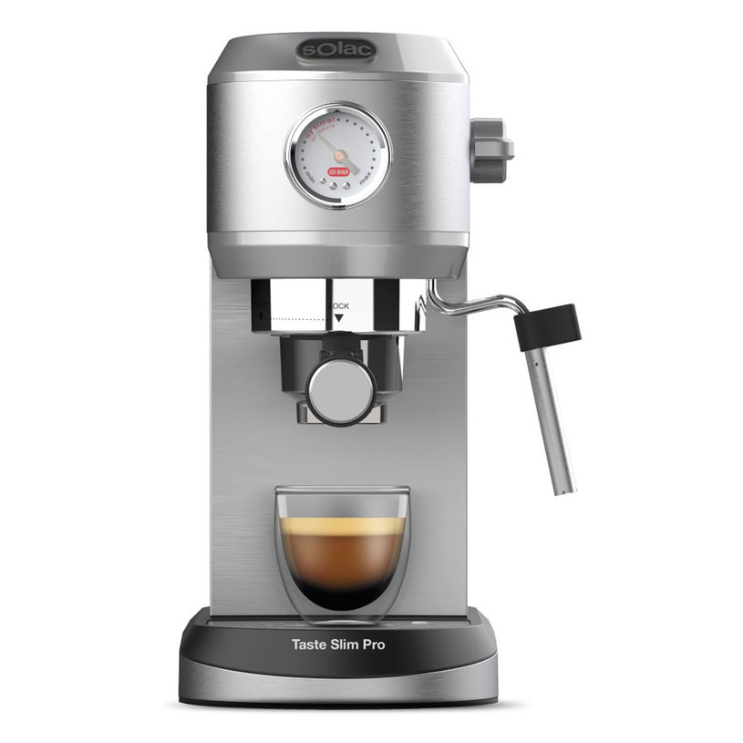 Кафемашина SOLAC TASTE SLIM PRO CE4520 1000.00 ml, 20.00 bar, СИВ Кафемашина SOLAC TASTE SLIM PRO CE4520 1000.00 ml, 20.00 bar, СИВ