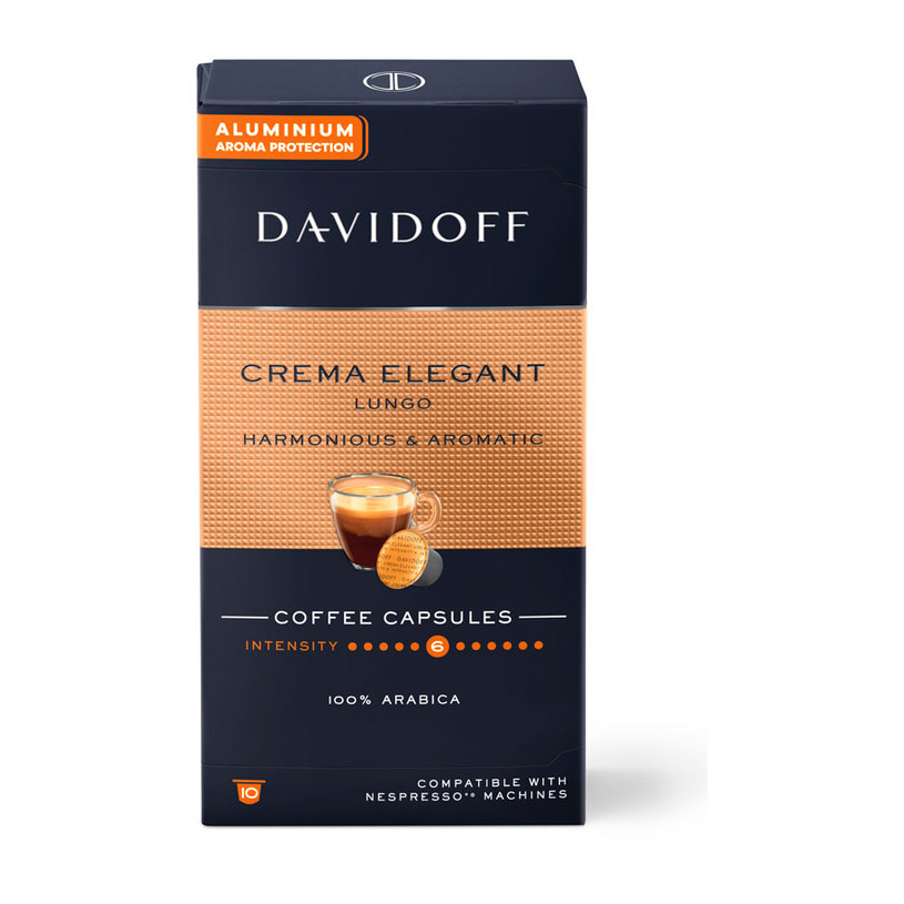 КАФЕ DAVIDOFF CREMA ELEGANT LUNGO 10БР. КАФЕ DAVIDOFF CREMA ELEGANT LUNGO 10БР.