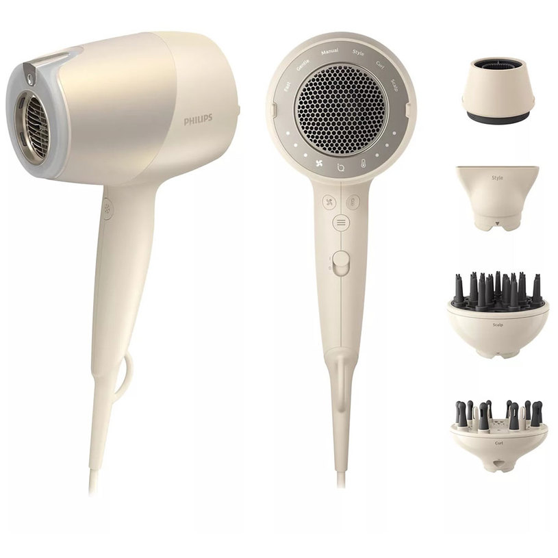 Hair dryer PHILIPS SenseIQ BHD829/00 W, IONIZATION