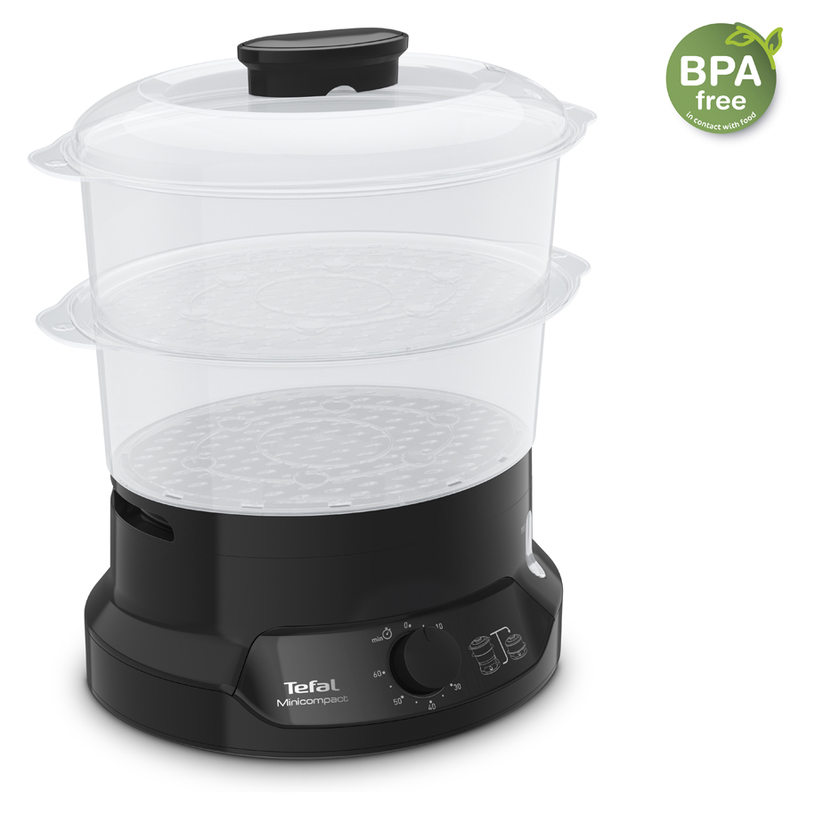 Уред за готвене на пара TEFAL MINICOMPACT VC139810 2 НИВА НА ГОТВЕНЕ ЕДНОВРЕМЕ ТАЙМЕР, ЧЕРЕН Уред за готвене на пара TEFAL MINICOMPACT VC139810 2 НИВА НА ГОТВЕНЕ ЕДНОВРЕМЕ ТАЙМЕР, ЧЕРЕН