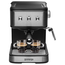 Кафемашина GORENJE ESCM12MBK 1500.00 ml, 15.00 bar, ЧЕРЕН/СИВ Кафемашина GORENJE ESCM12MBK 1500.00 ml, 15.00 bar, ЧЕРЕН/СИВ