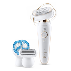 Epilator BRAUN FLEX SES9010 3D WHT / GOLD БЯЛ, WASHABLE HEAD Epilator BRAUN FLEX SES9010 3D WHT / GOLD БЯЛ, WASHABLE HEAD