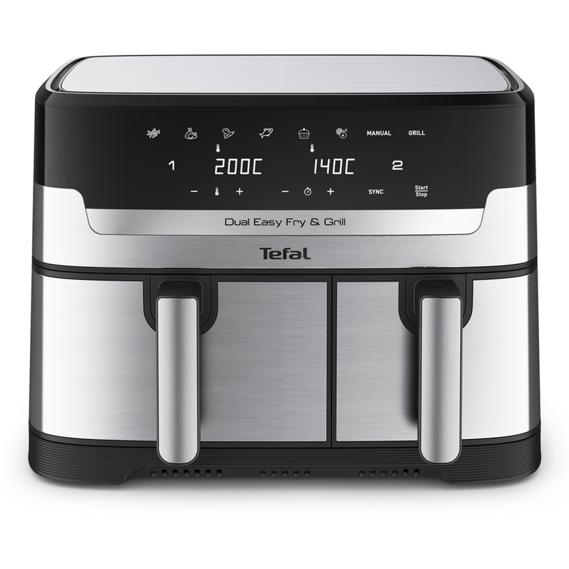 Double appliance for health cooking TEFAL DUAL EASY FRY & GRILL EY905D10 TIMER, ЧЕРЕН Double appliance for health cooking TEFAL DUAL EASY FRY & GRILL EY905D10 TIMER, ЧЕРЕН