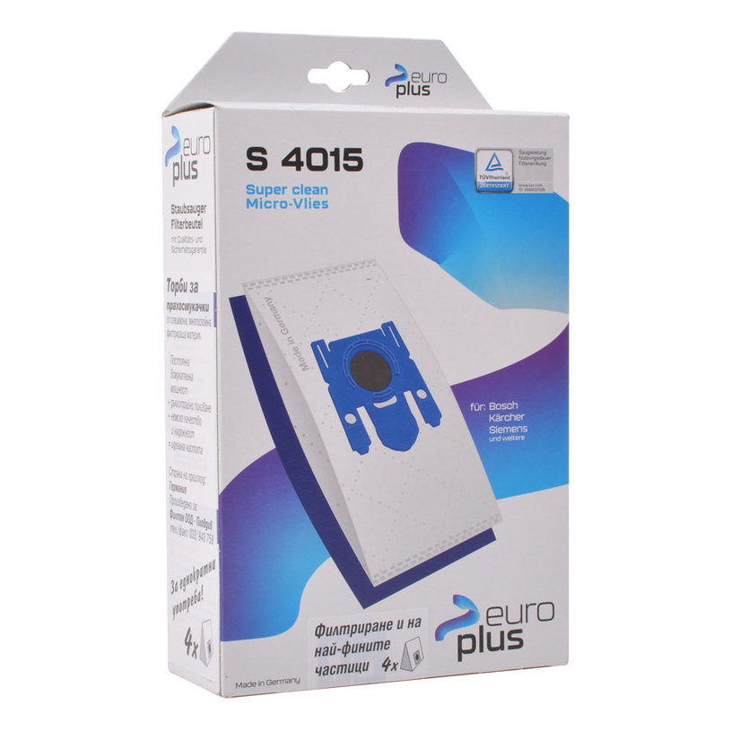 ТОРБИ ЗА ПРАХОСМ. EURO PLUS S 4015 ТОРБИ ЗА ПРАХОСМ. EURO PLUS S 4015