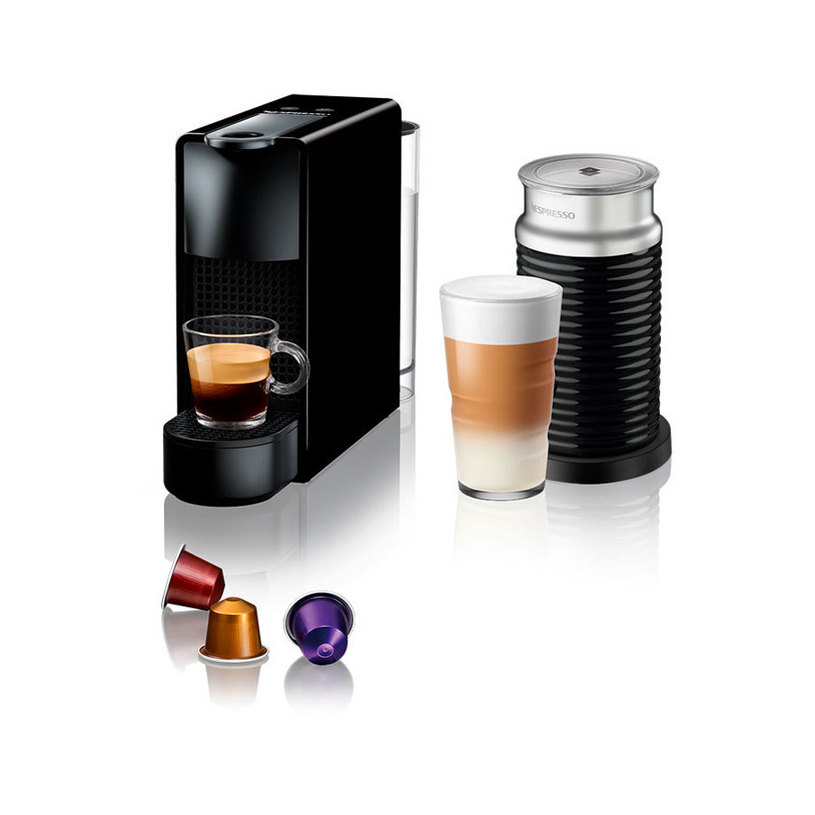 Coffee maker with capsules NESPRESSO ESSENZA BLK+AEROCCINO 19.00 bar, 600.00 ml, ЧЕРЕН Coffee maker with capsules NESPRESSO ESSENZA BLK+AEROCCINO 19.00 bar, 600.00 ml, ЧЕРЕН